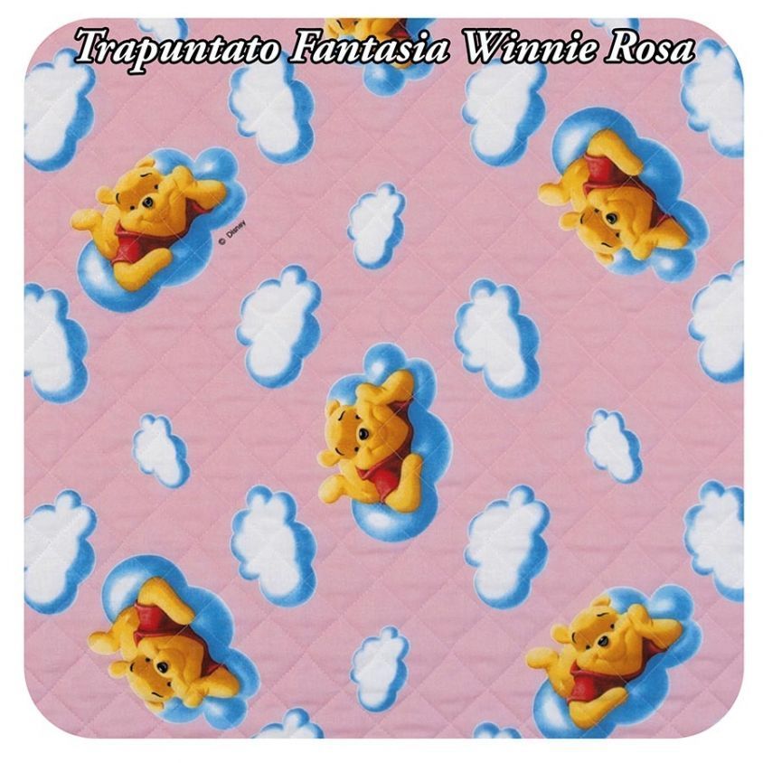 fantasia Winnie the pooh rosa trapuntato